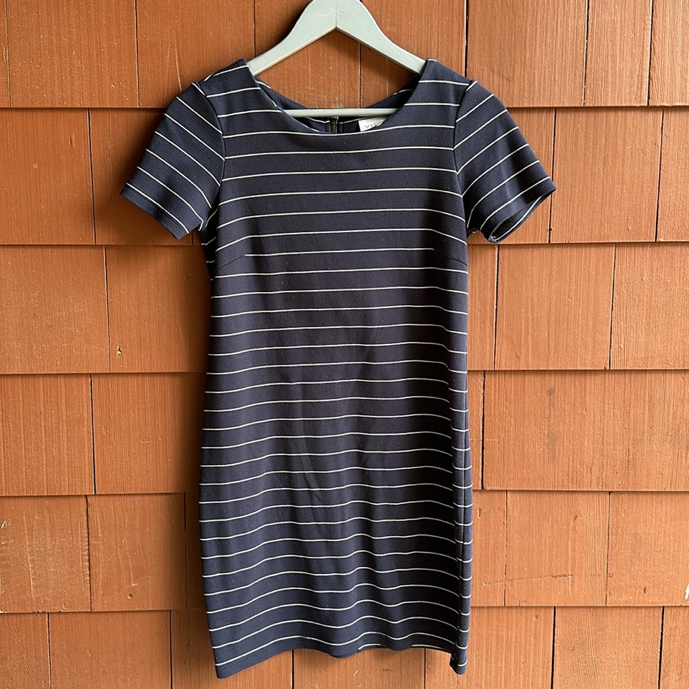 Navy Blue/White Striped Short Vila Dress Size XS